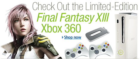 eArcade Online Games Final Fantasy X111 The Xbox 360 Final Fantasy XIII Special Edition Bundle is the total entertainment experience. This special offer includes Final Fantasy XIII, two Xbox 360 Wireless Controllers and a 250GB Hard Drive. Enjoy the largest library of games, including the best exclusive titles. Watch thousands of HD movies and TV episodes at the press of a button on Xbox LIVE including titles streamed instantly from Netflix.* Download game add-ons such as songs, maps, levels and characters.